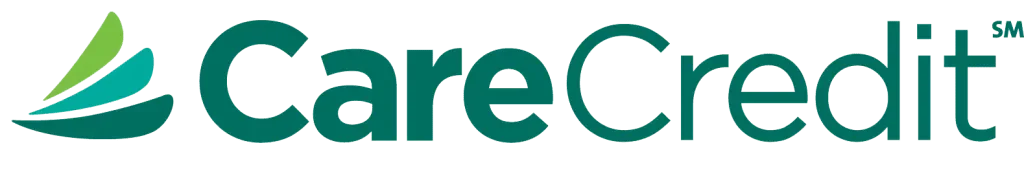 CareCredit logo with stylized swoosh in green and blue.