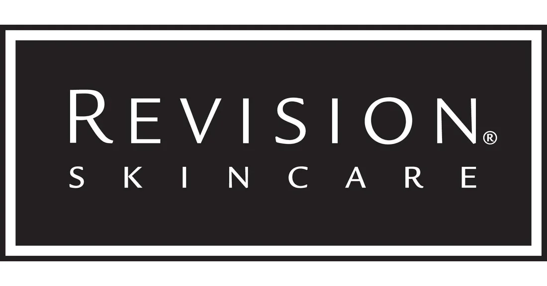 Black and white logo for Revision Skincare with the brand name in large letters and a registered trademark symbol.