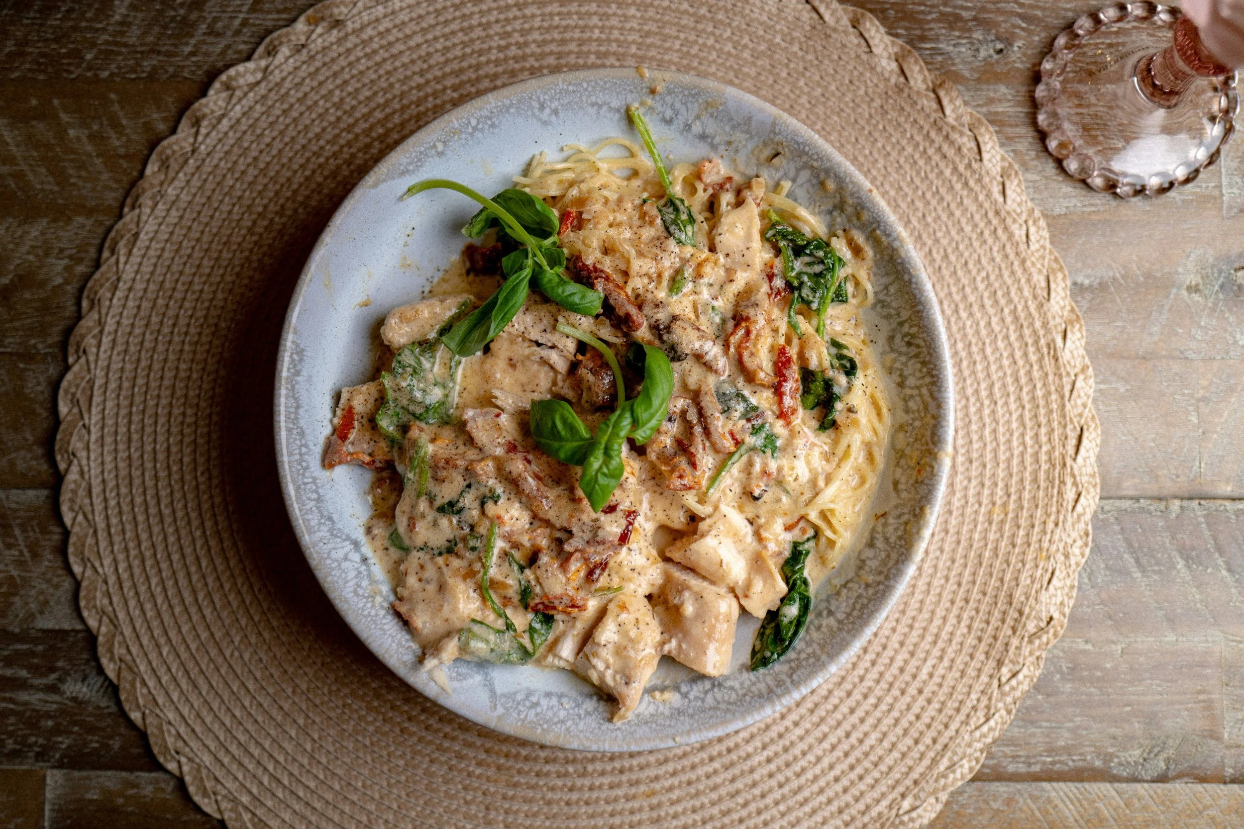 Creamy Tuscan Beans &amp; Greens with Pasta