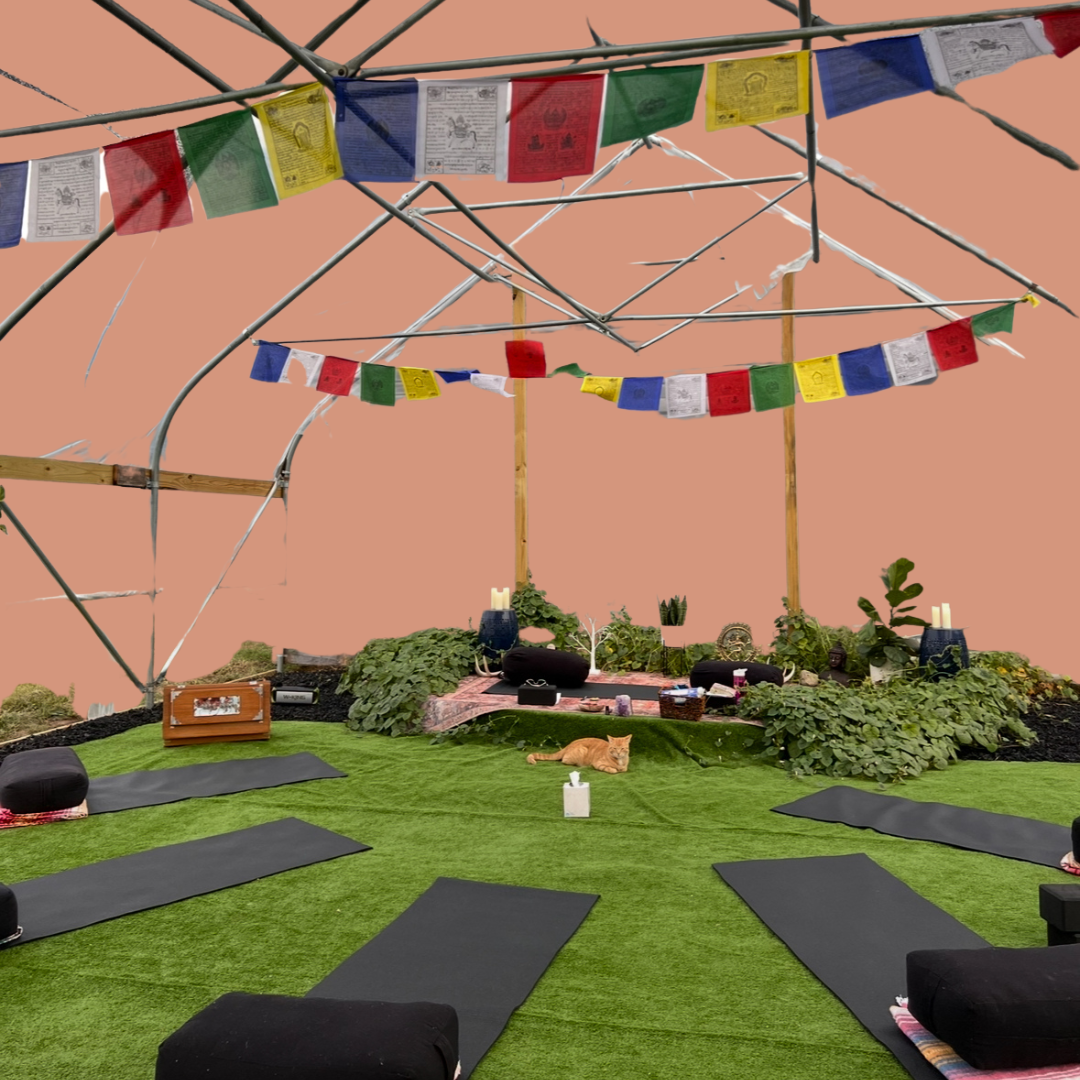 kid making a mini planter of herbs