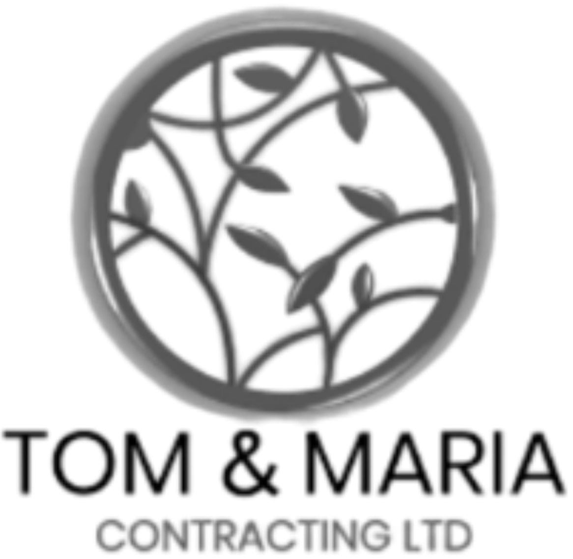 A circular logo featuring a stylized tree with branches and leaves inside the circle, and the word "CONTRACTOR" underneath.