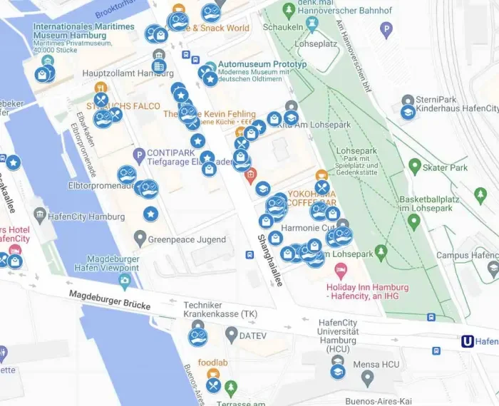 Neue Online-Karte: Gewerbe in der HafenCity