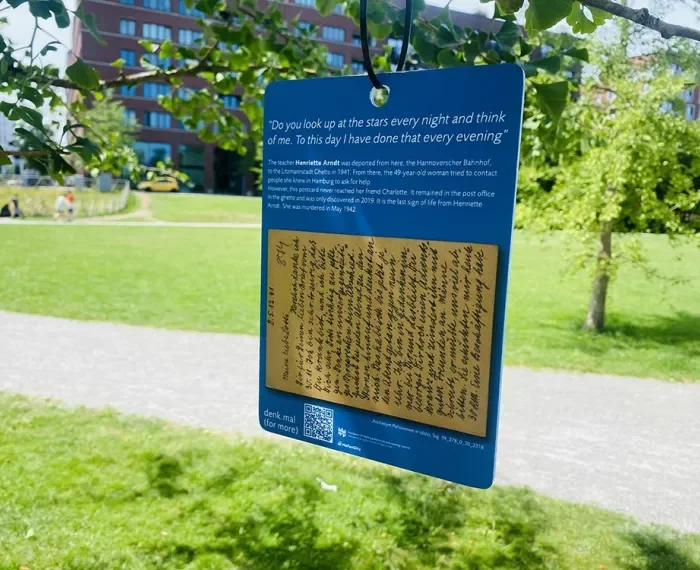 Außenausstellung "(Letzte) Lebenszeichen" im Lohsepark