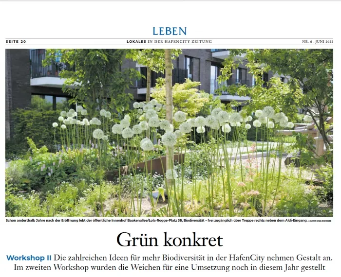 HafenCity Zeitung Juni 2022: Grün konkret