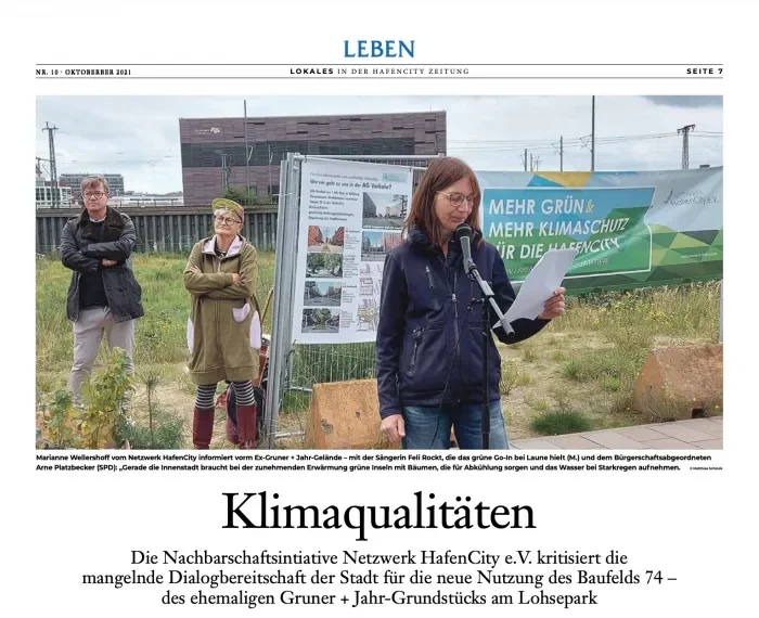 HCZ 10/21: Klimaqualitäten