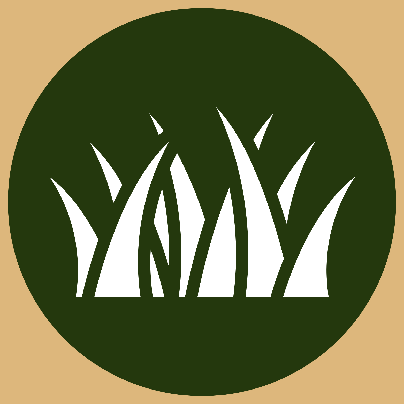 A circular icon with a green background and white grass blades. Clicking this image will direct you to the NEPA Assessments web page.