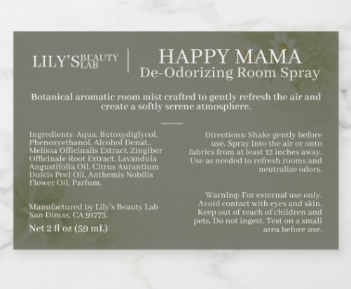 Happy Mama De-Odorizing Room Spray