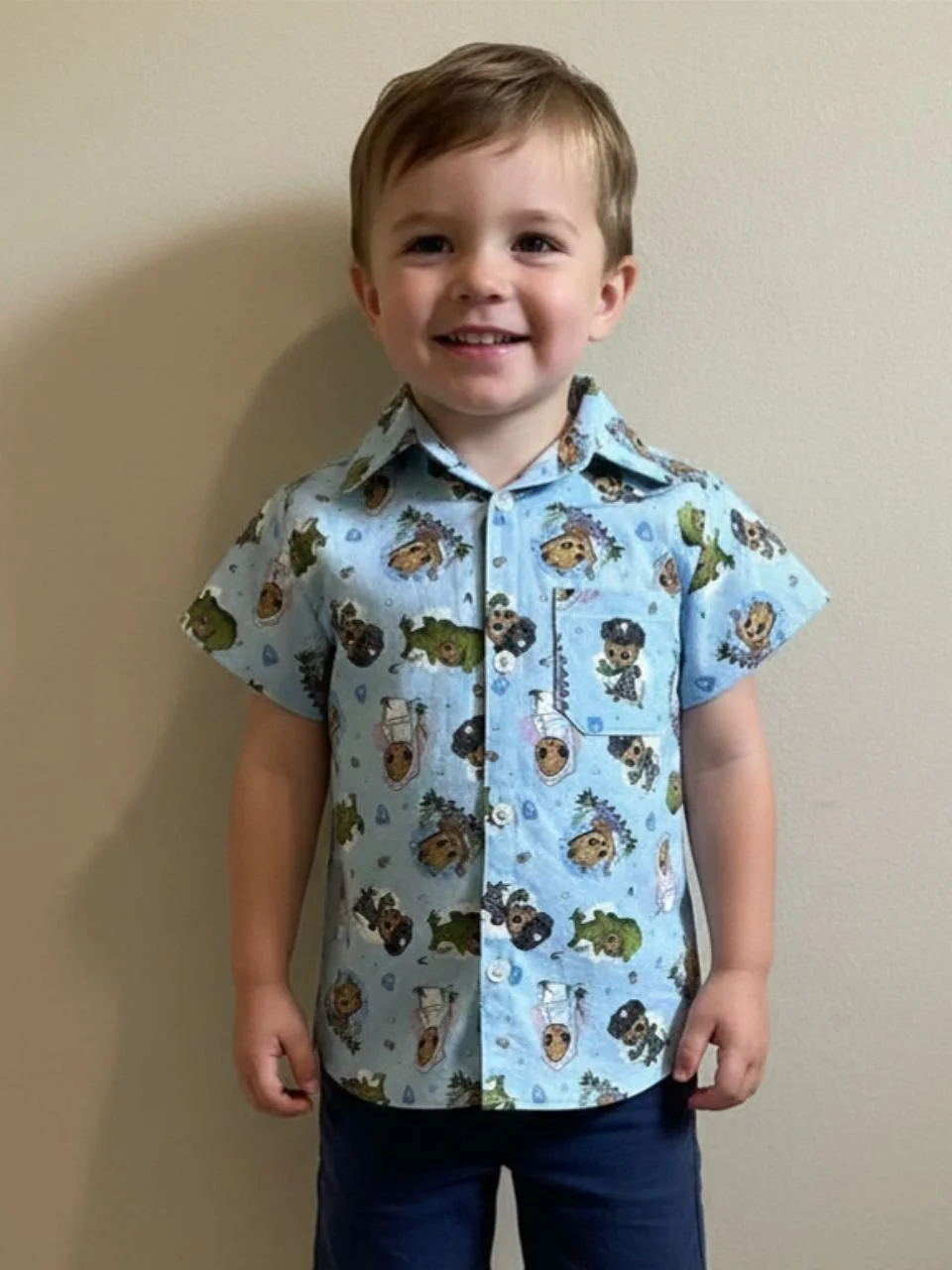 Tree Person Boy's Button-Up Shirt - 2 years