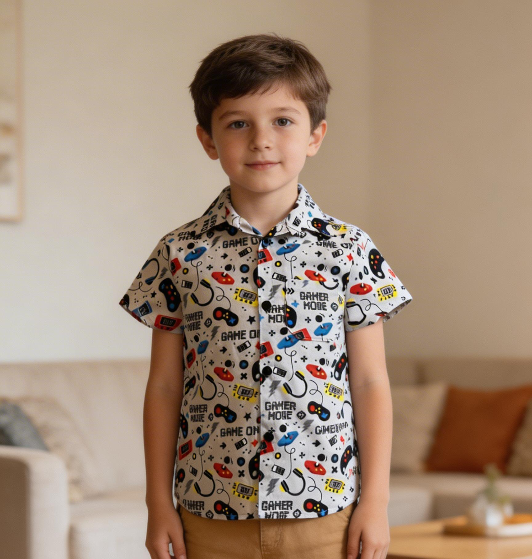 Gaming Boy's Button-Up Shirt - 3 years