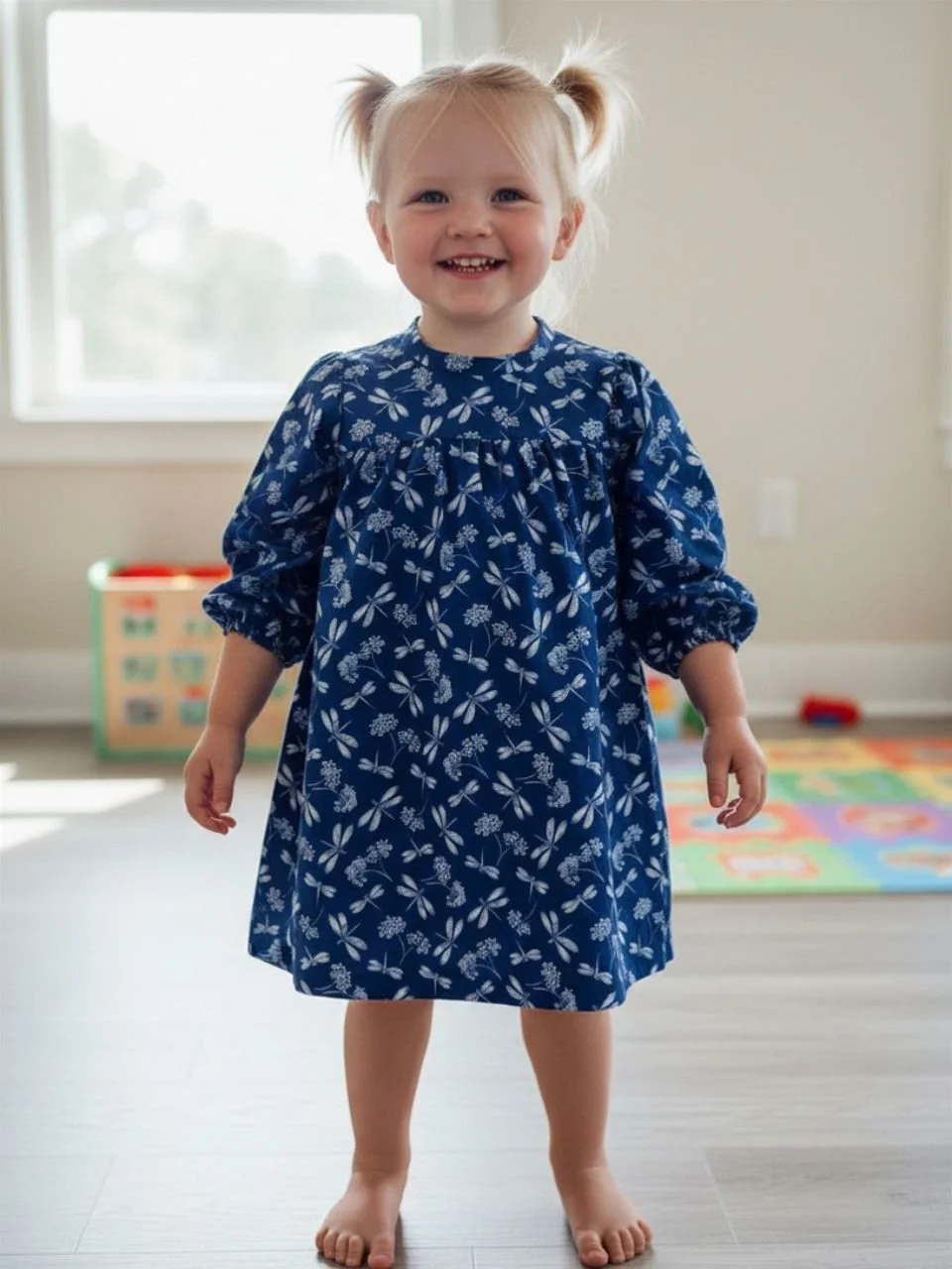 Blue Dragonfly Carrie Dress - 2 years
