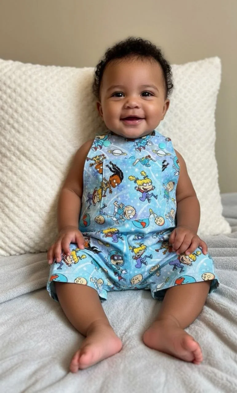 Animated Childhood Characters Overalls - 3-6 months