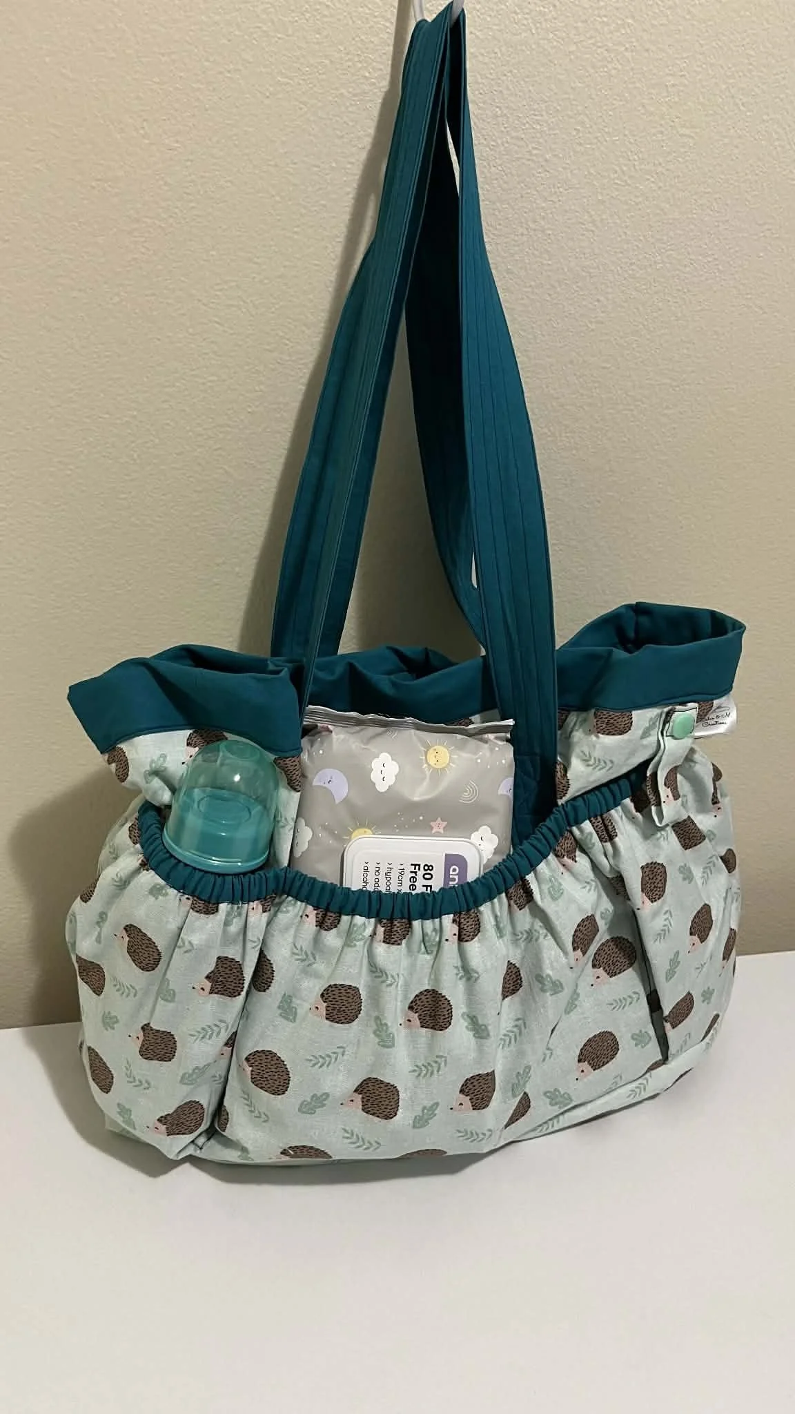 Aqua Echidna Nappy Bag