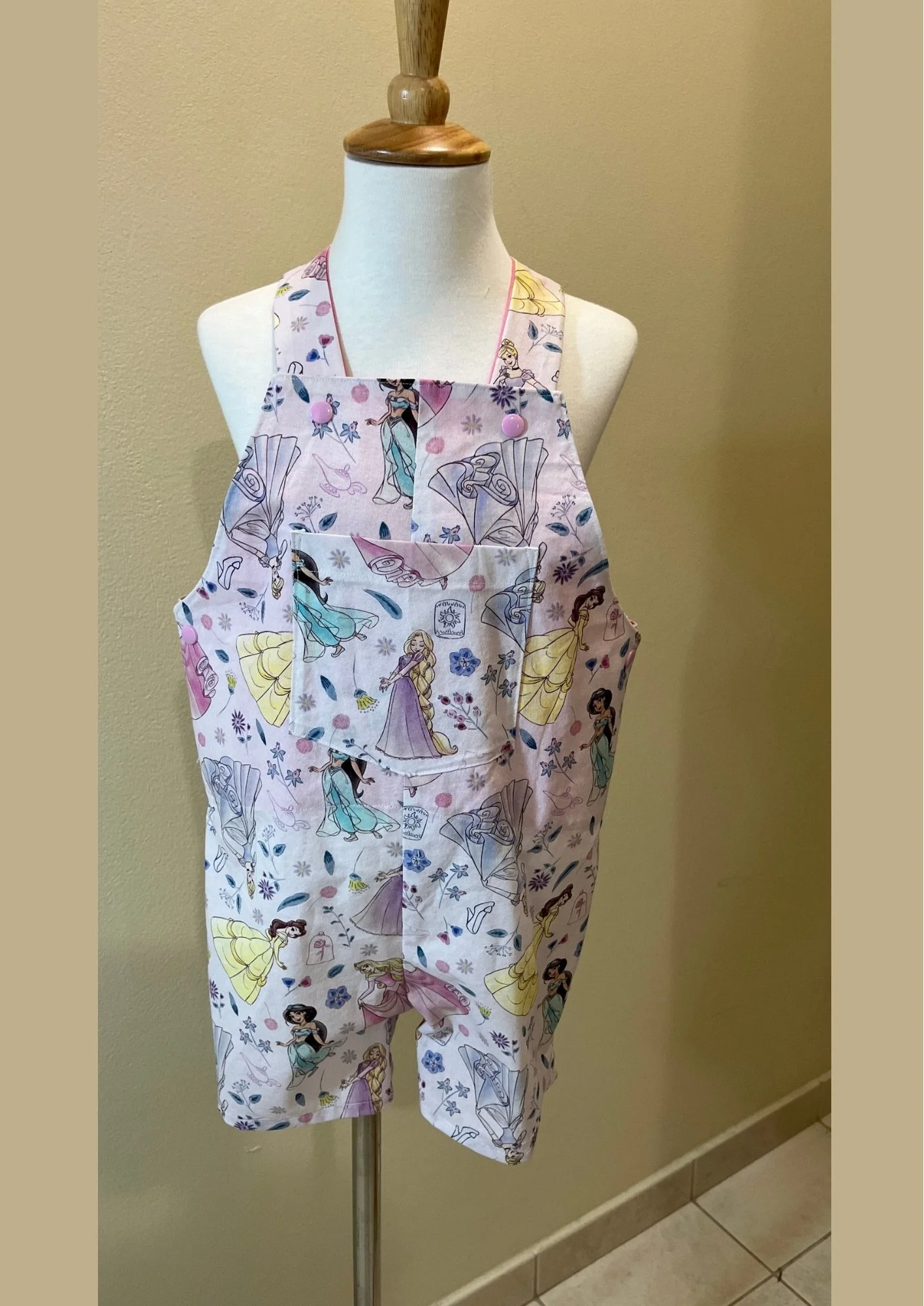 Pink Princess Overalls - 2 years