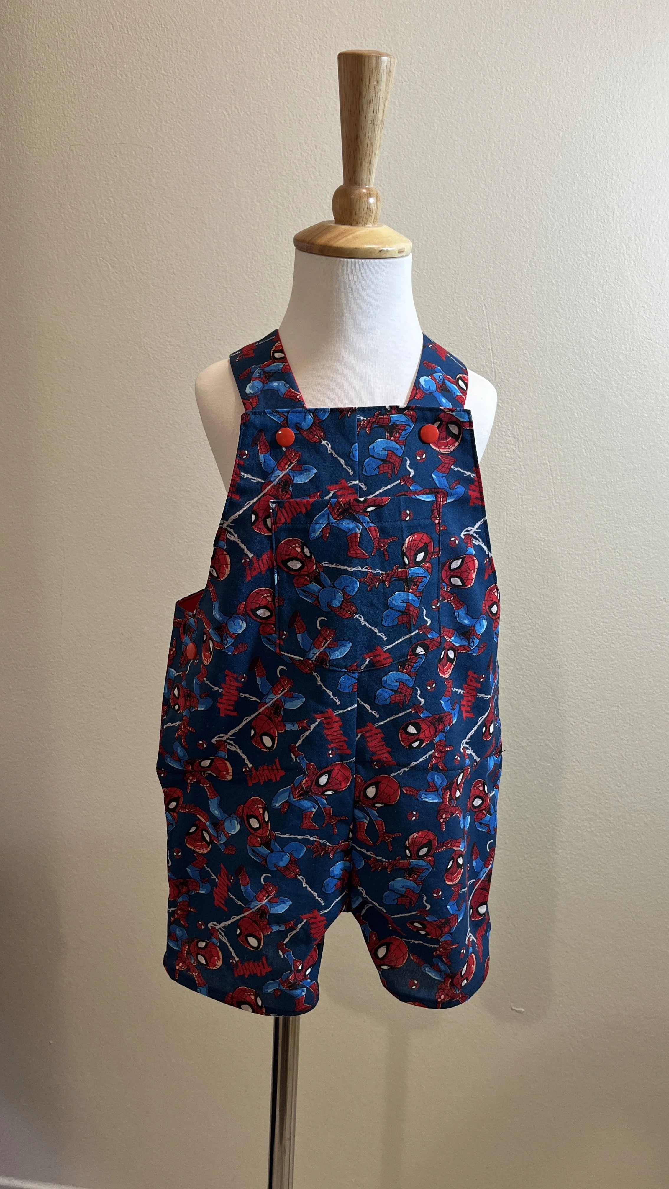 Spider Superhero Overalls - 6-9 months