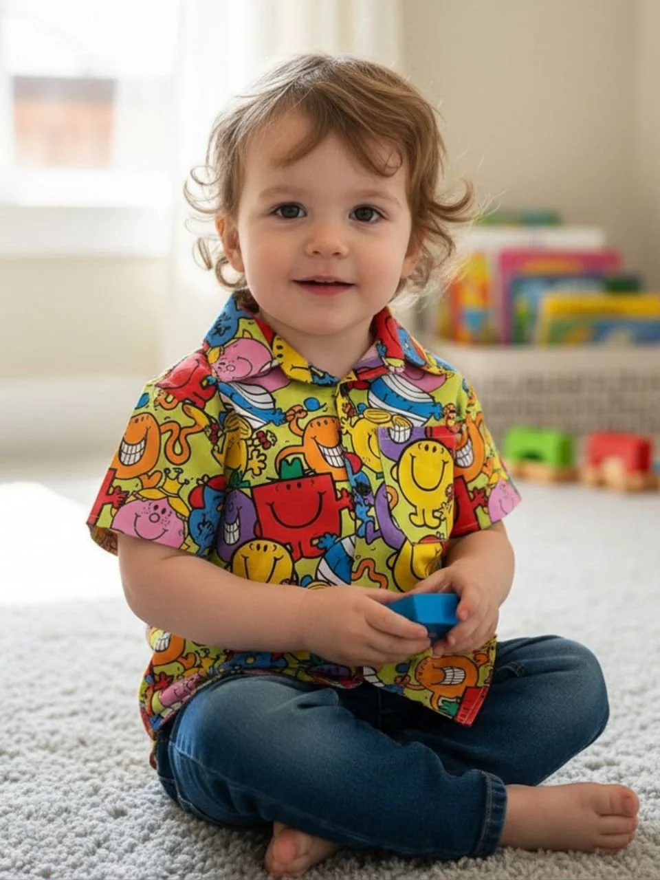 Happy Storybook Character Boy's Button-Up Shirt - 2 years