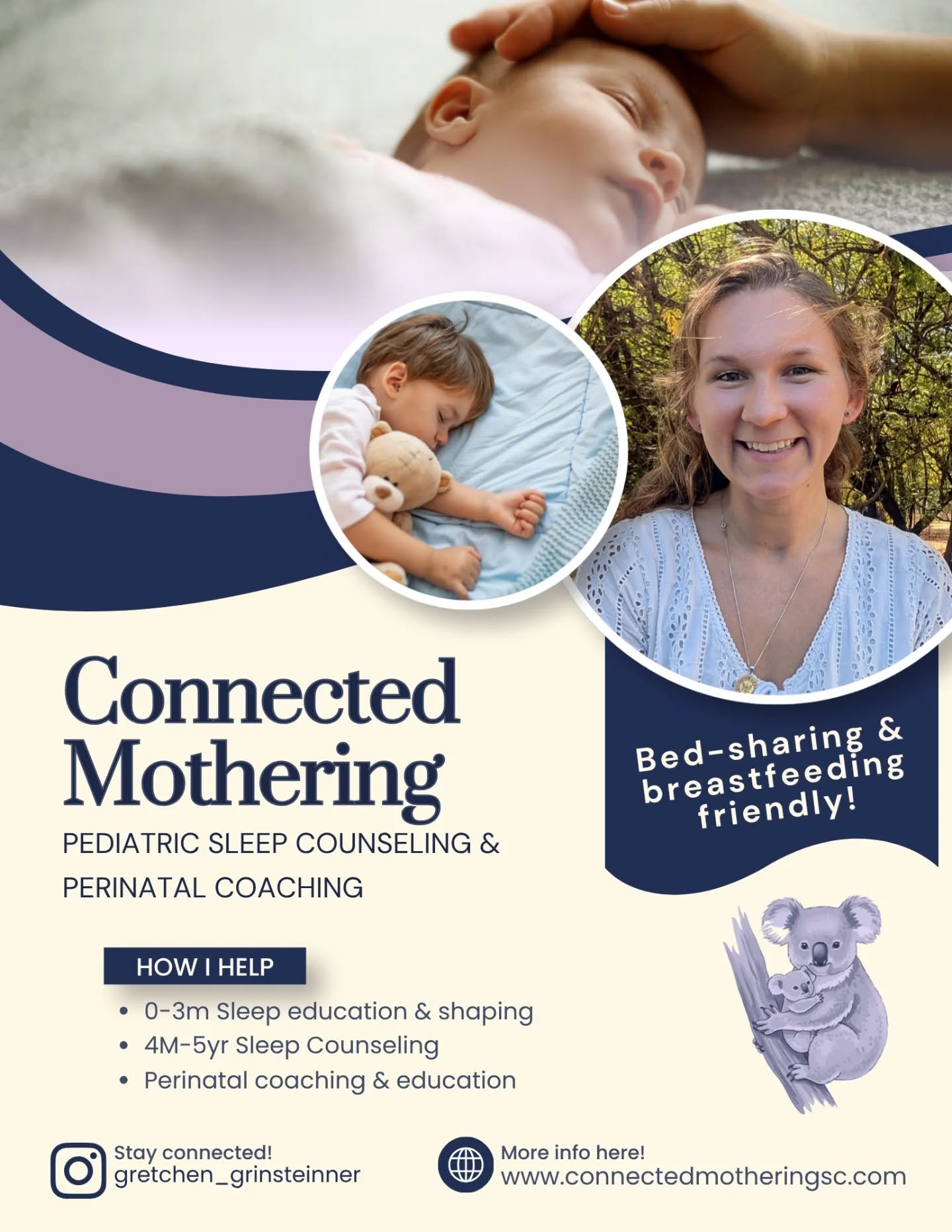 ✨Sleep deprived parents ✨
Is the excitement (or anxiety) of a new school year, moving to a new home, or starting daycare for the first time keeping your kids up at night, and leaving you EXHAUSTED? 😩😴

Let's chat about it! 🤗

Hi I'm Gretchen, a ce