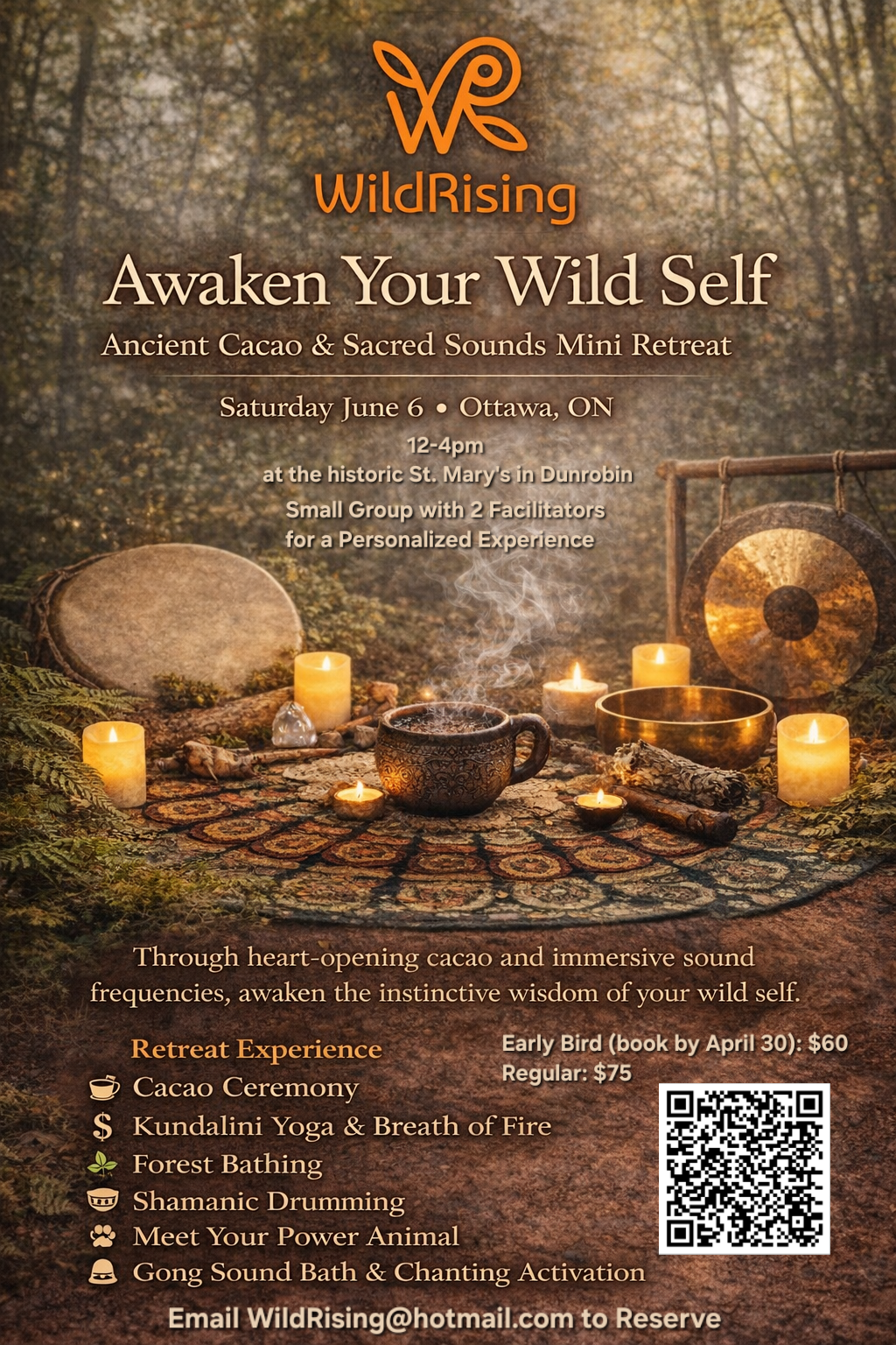 Awaken Your Wild Self: Ancient Cacao & Sacred Sounds Mini Retreat