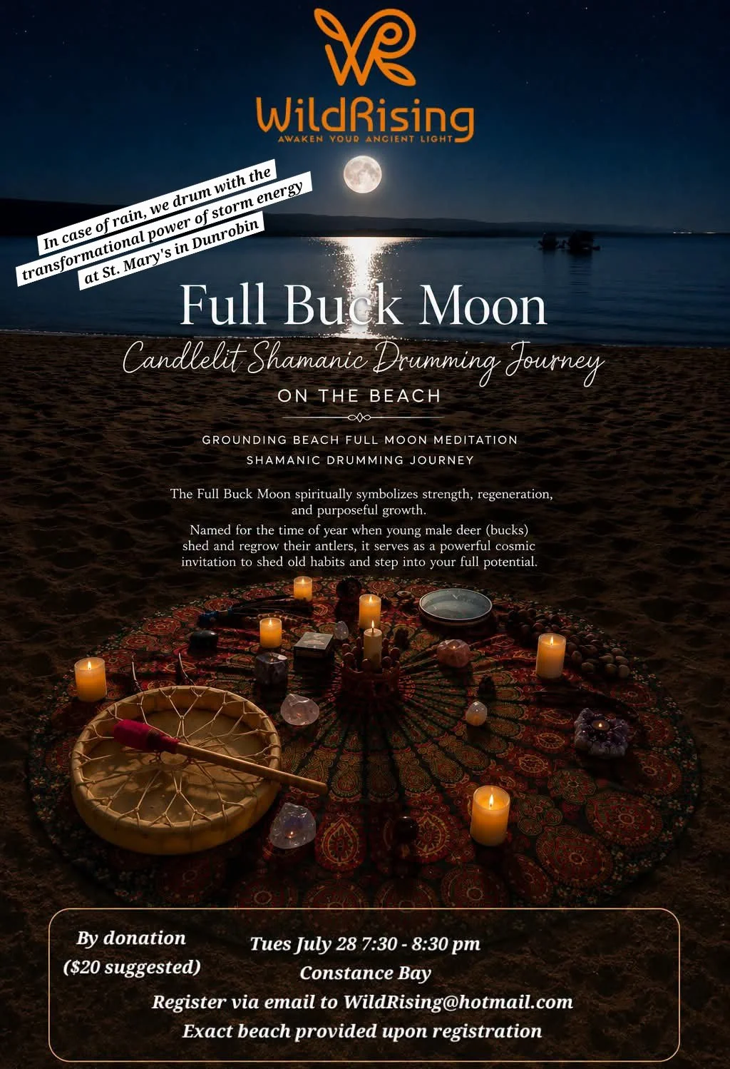Full Buck Moon Drumming Journey