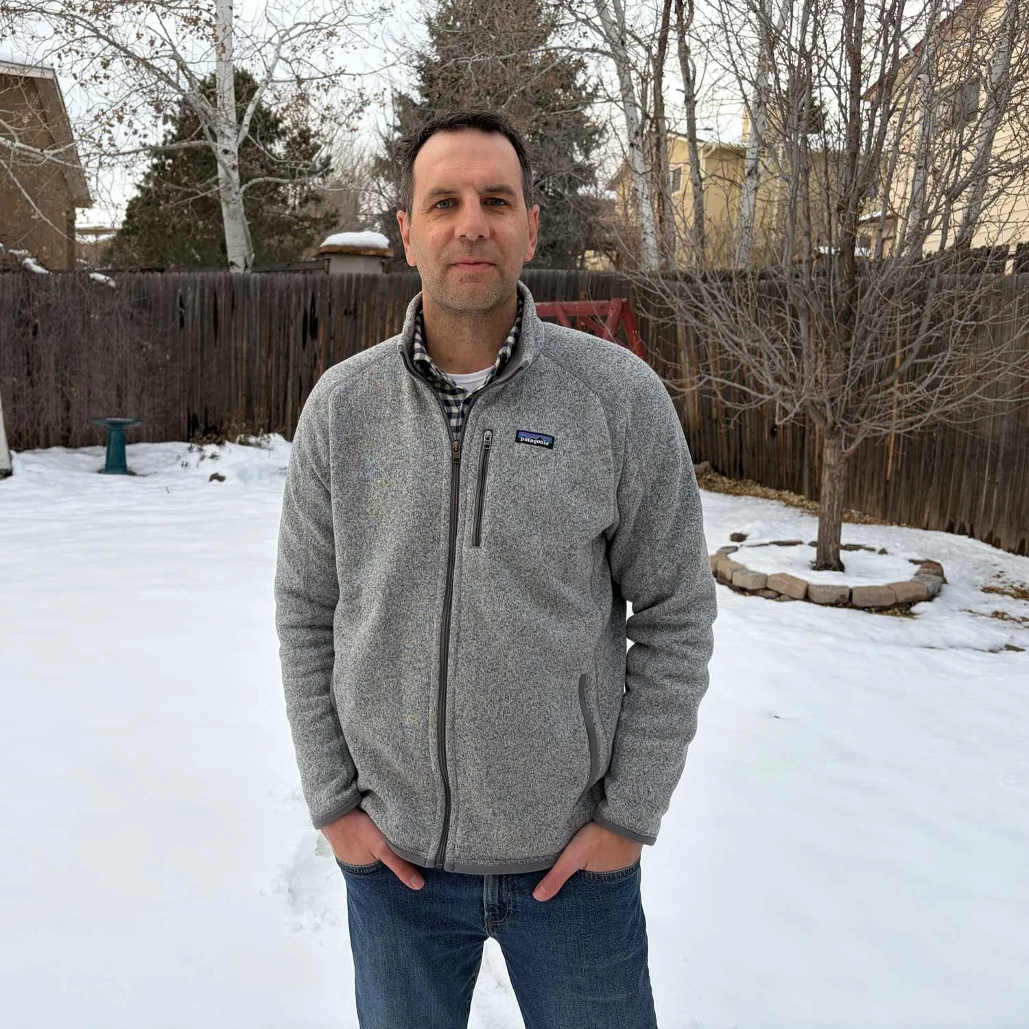 Man wearing the Patagonia Better Sweater Fleece Jacket