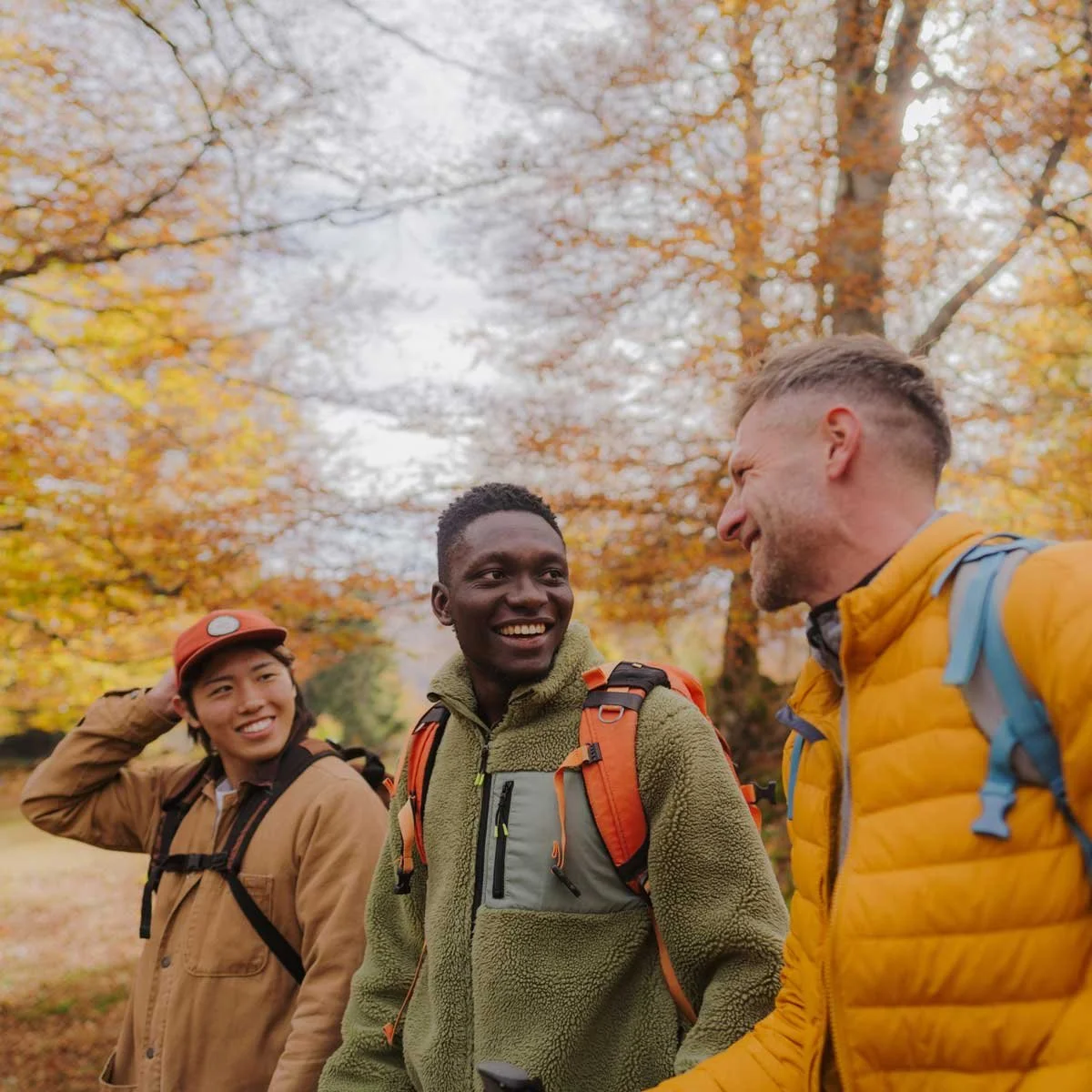 Three young adults get outdoors.