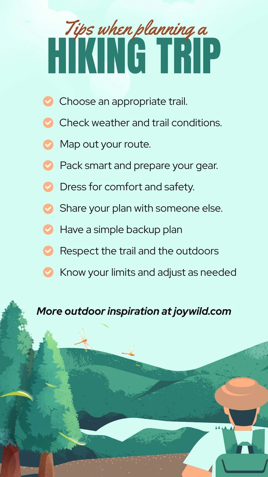 Tips when planning a hiking trip.