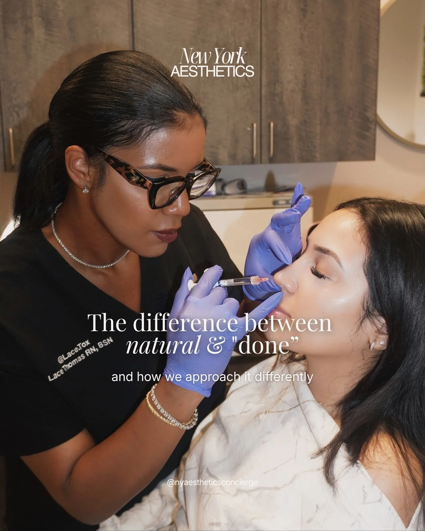 &ldquo;Natural&rdquo; isn&rsquo;t a look. It&rsquo;s our philosophy.

We don&rsquo;t inject to fill. We inject to restore &mdash; the version of your face that looks rested, balanced, and effortlessly you.

Every syringe we place starts with one ques