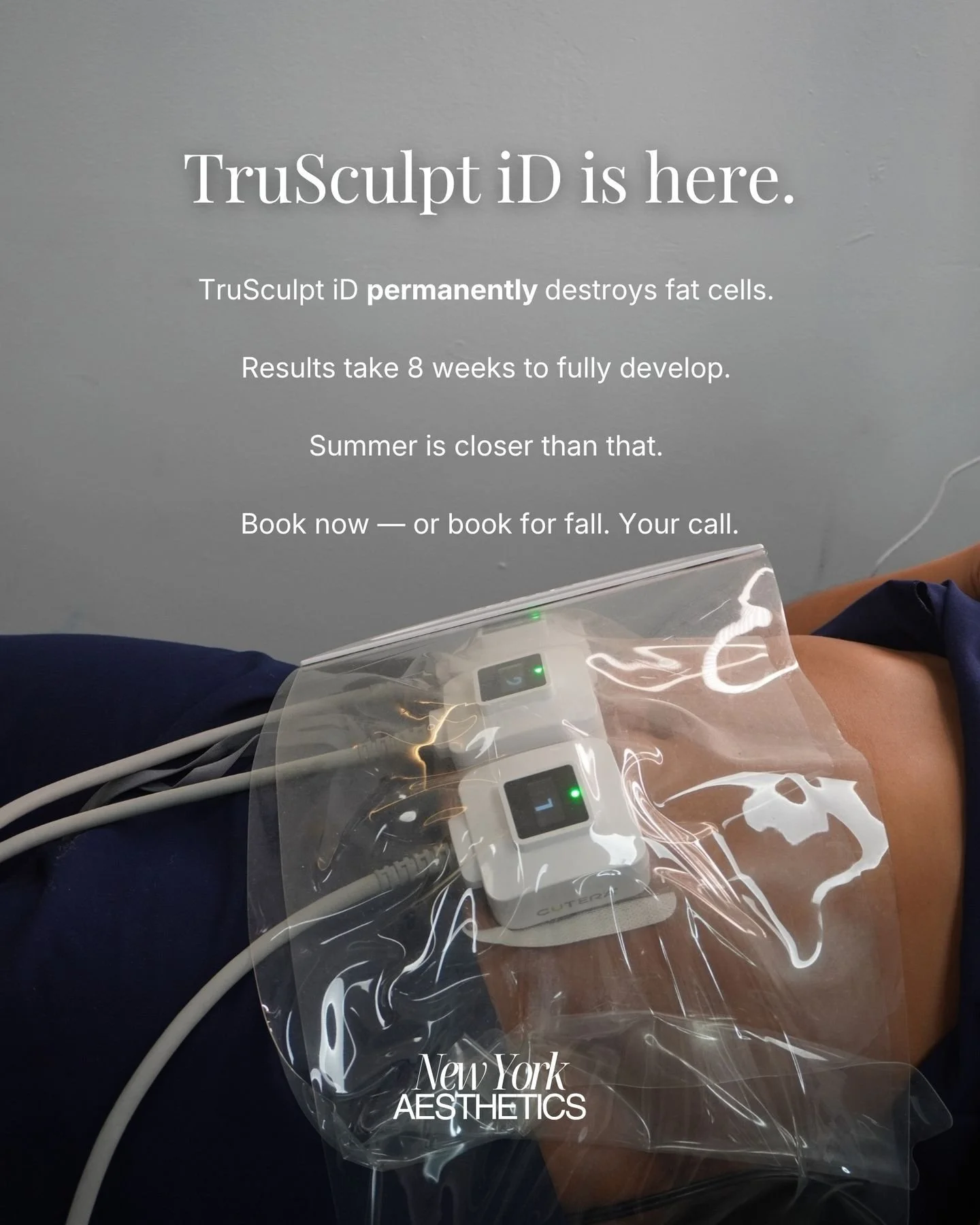 The body contouring treatment with zero downtime, zero surgery, and results that are permanent and summer is closer than you think.

TruSculpt iD uses radiofrequency energy to permanently destroy fat cells in stubborn areas like the lower stomach, fl