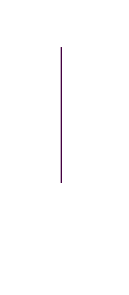 A single vertical purple line on a white background.