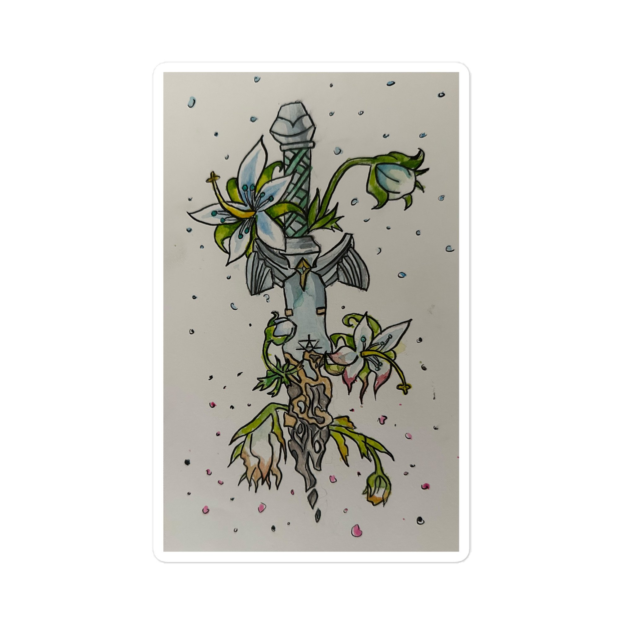 Sword Water Color Stickers