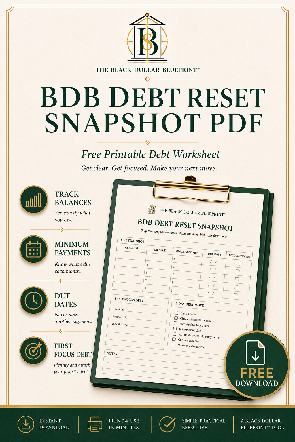 BDB Debt Reset Snapshot PDF