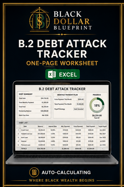 B.2 Debt Attack Tracker — One-Page Excel Worksheet