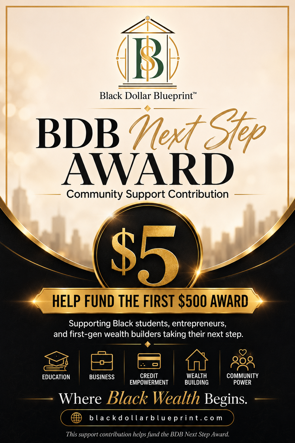 BDB Next Step Award Support Contribution - $5