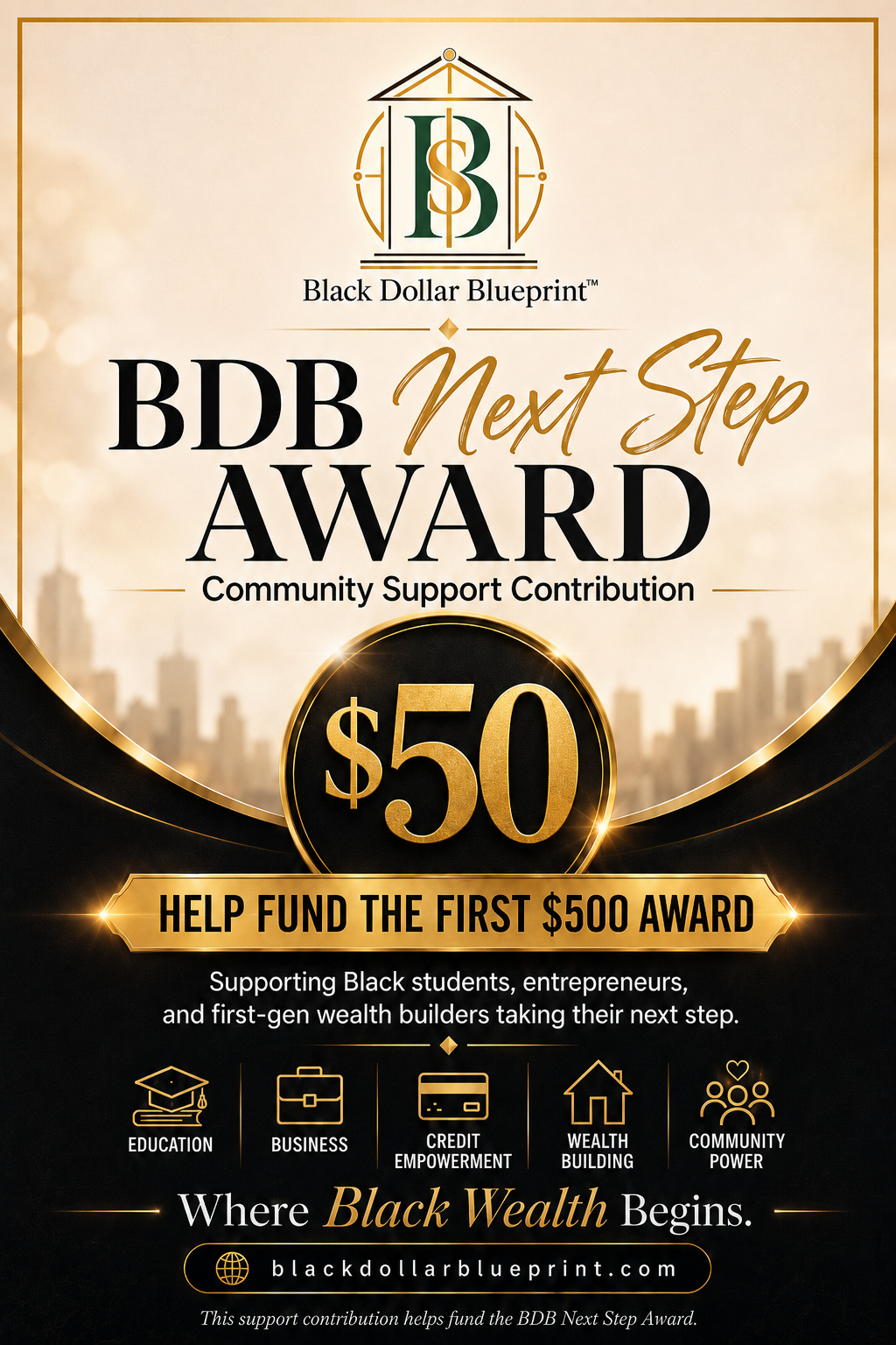 BDB Next Step Award Support Contribution - $50