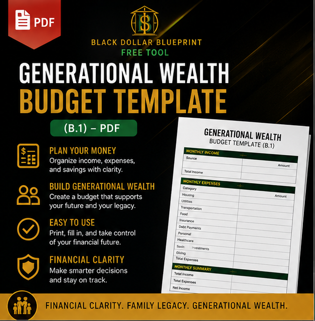 Generational Wealth Budget Template (B.1) – PDF