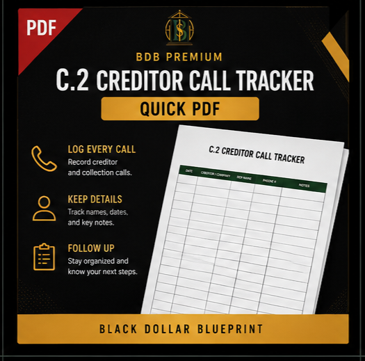 C.2 Creditor Call Tracker (Quick PDF) – BDB Premium