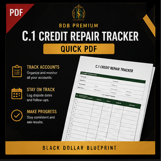 C.1 Credit Repair Tracker (Quick PDF) – BDB Premium