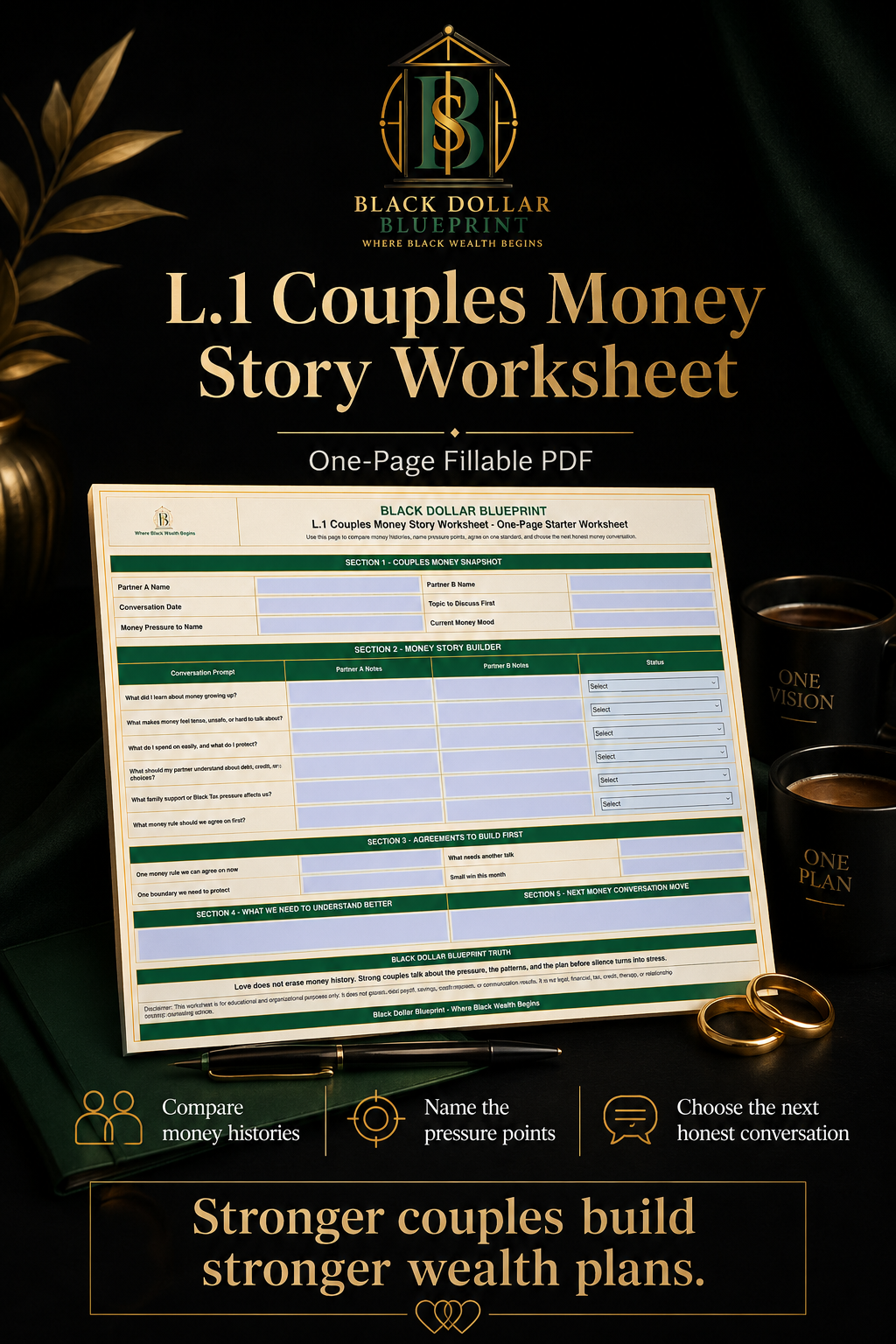L.1 Couples Money Story Worksheet — One-Page Fillable PDF