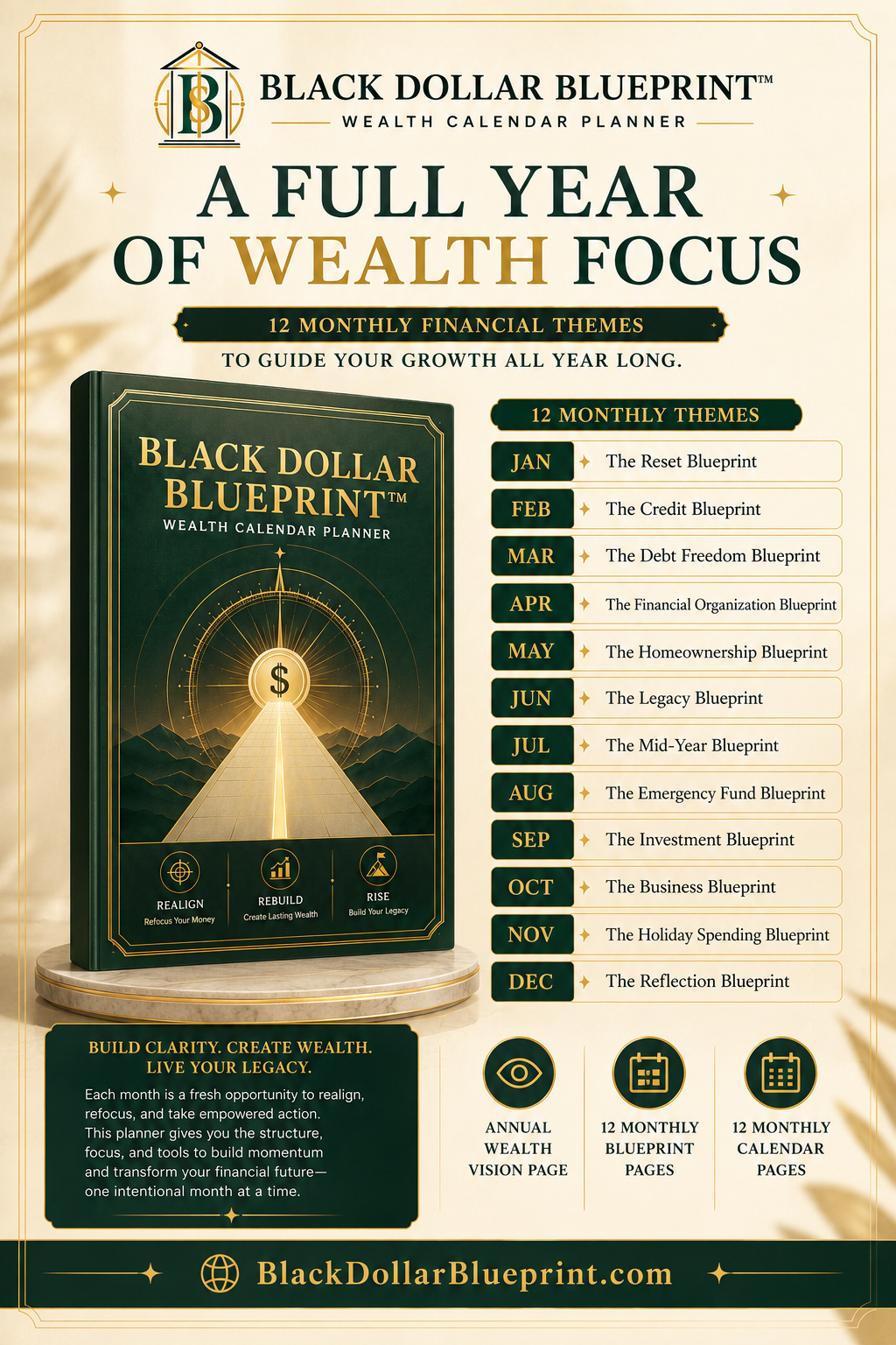 Black Dollar Blueprint™ Wealth Calendar Planner5