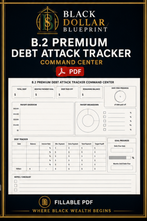 B.2 Premium Debt Attack Tracker — Fillable PDF Workbook