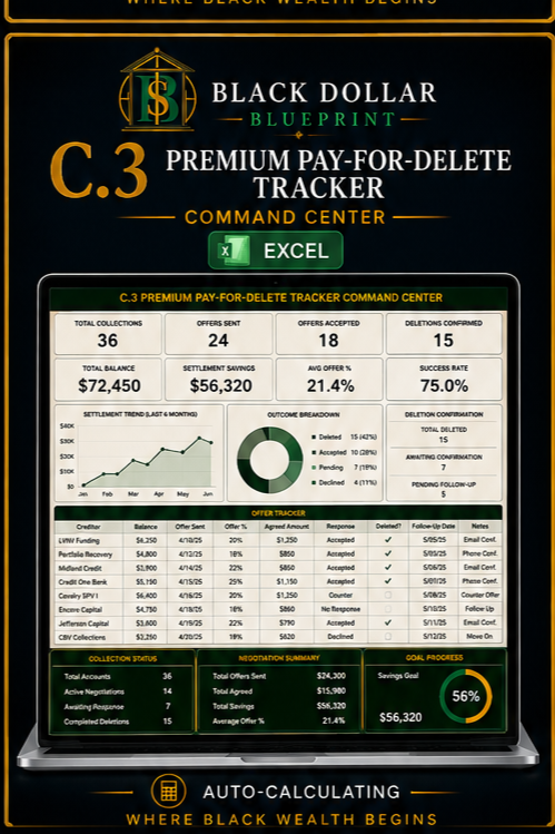 C.3 Premium Pay-for-Delete Tracker — Advanced Excel Workbook