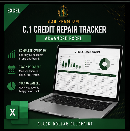 C.1 Credit Repair Tracker (Advanced Excel) – BDB Premium