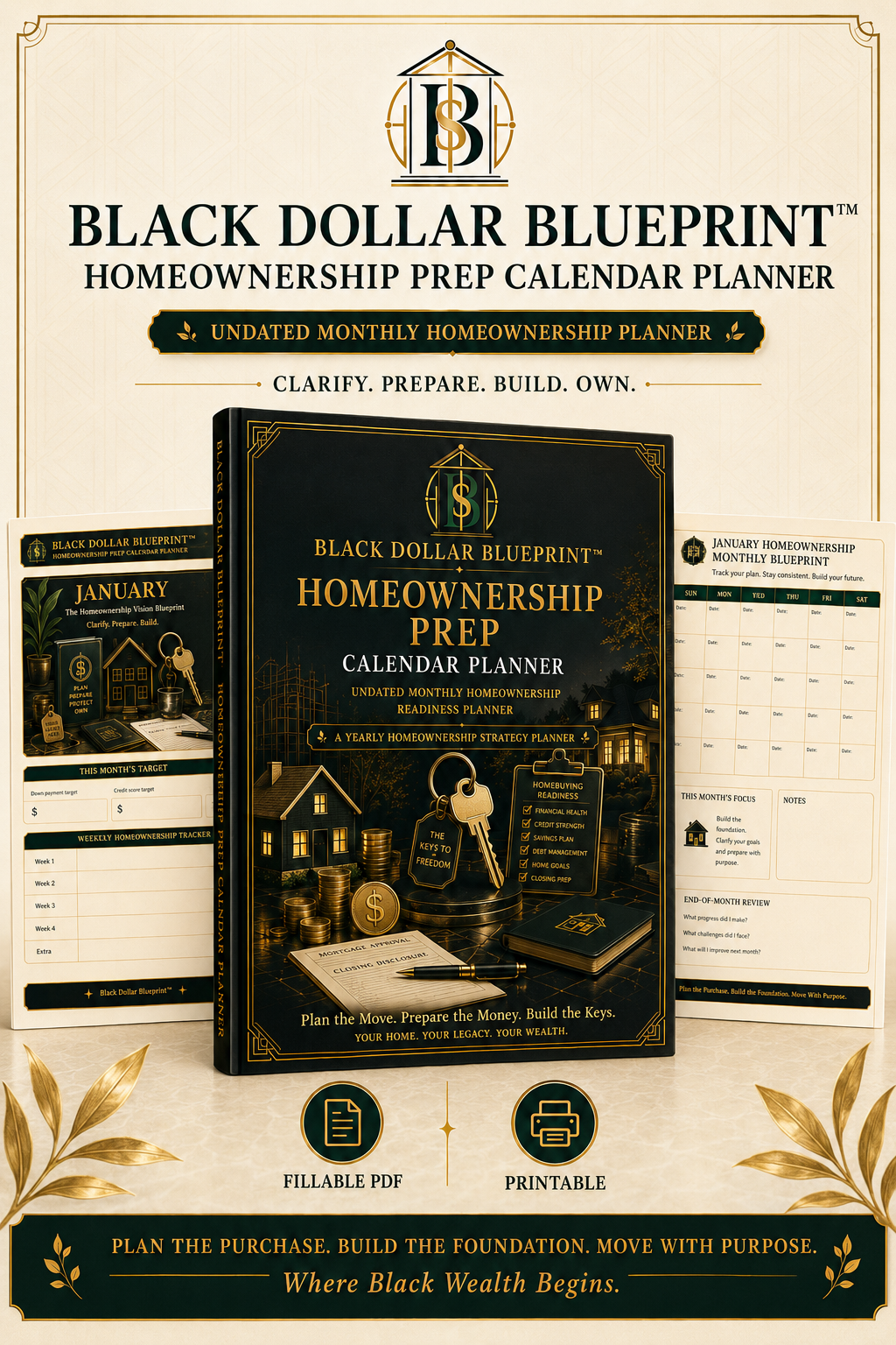 Black Dollar Blueprint™ Homeownership Prep Calendar Planner 4