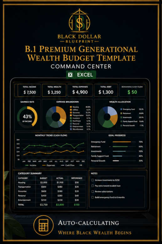 B.1 Premium Generational Wealth Budget Command Center — Excel Workbook