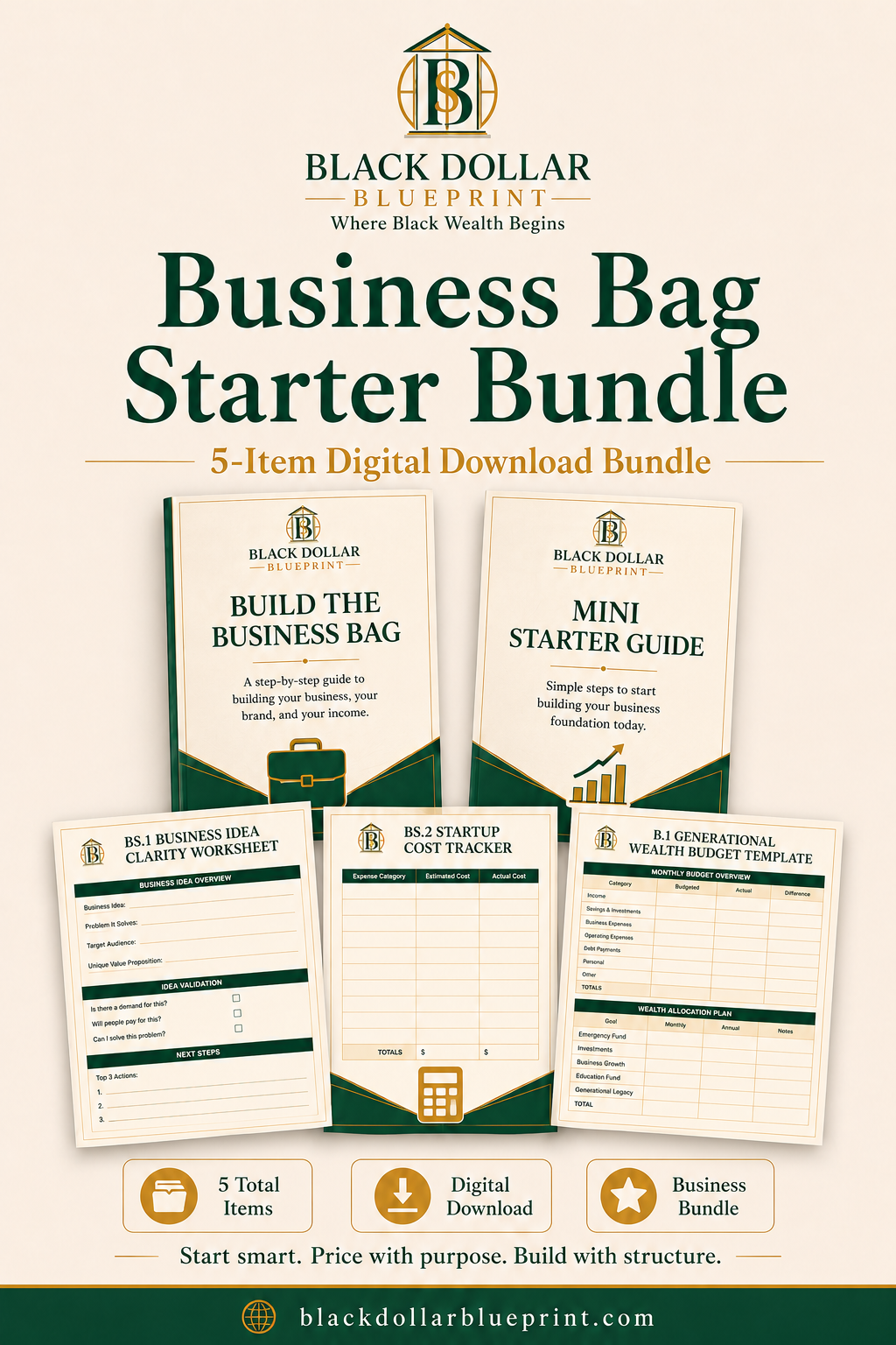 The Black Dollar Blueprint™ Business Bag Starter Bundle