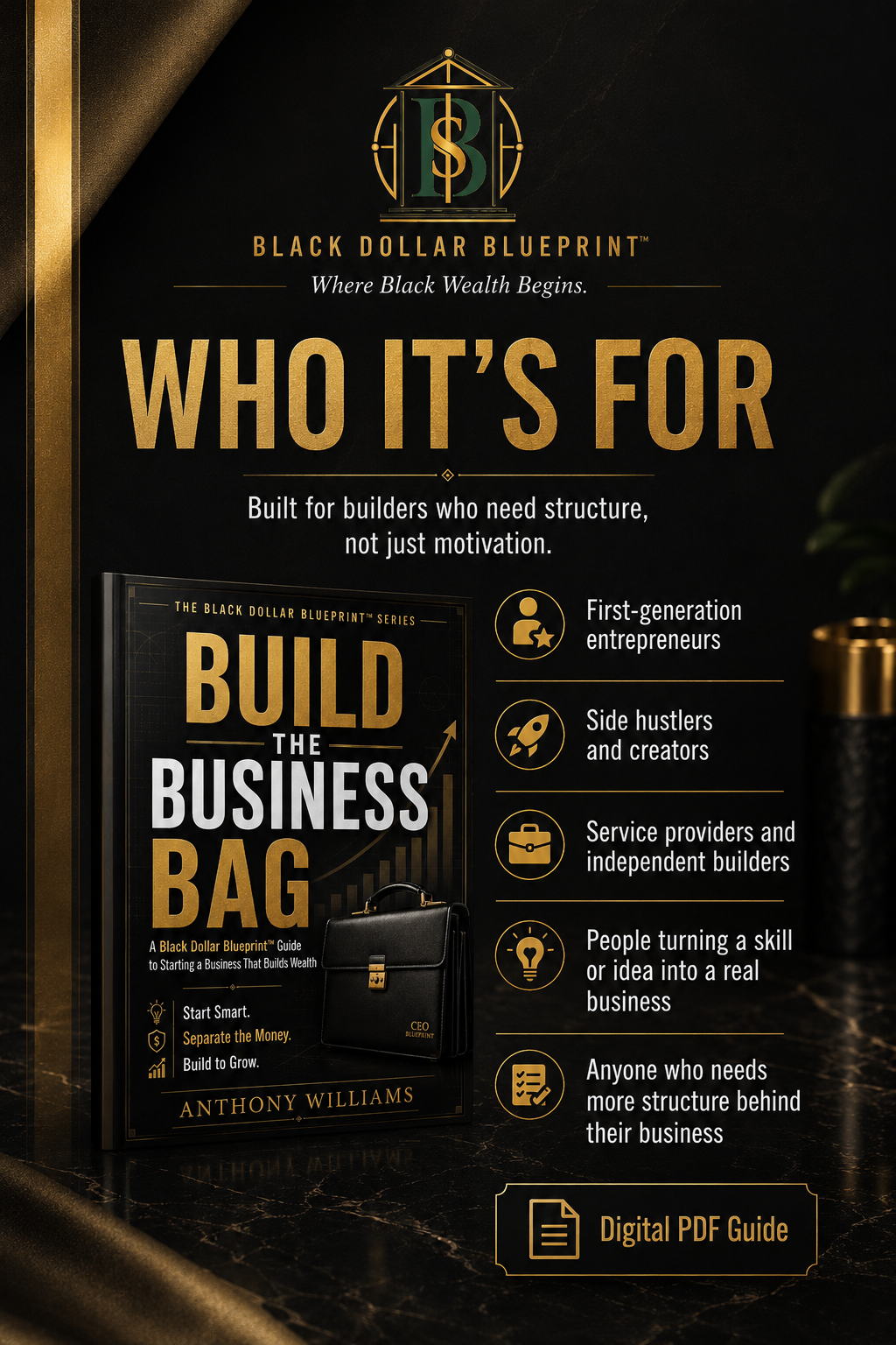 Build The Business Bag:  Guide to Starting a Business That Builds Wealth - Digital Guide 2