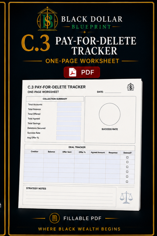 C.3 Pay-for-Delete Tracker — One-Page Fillable PDF