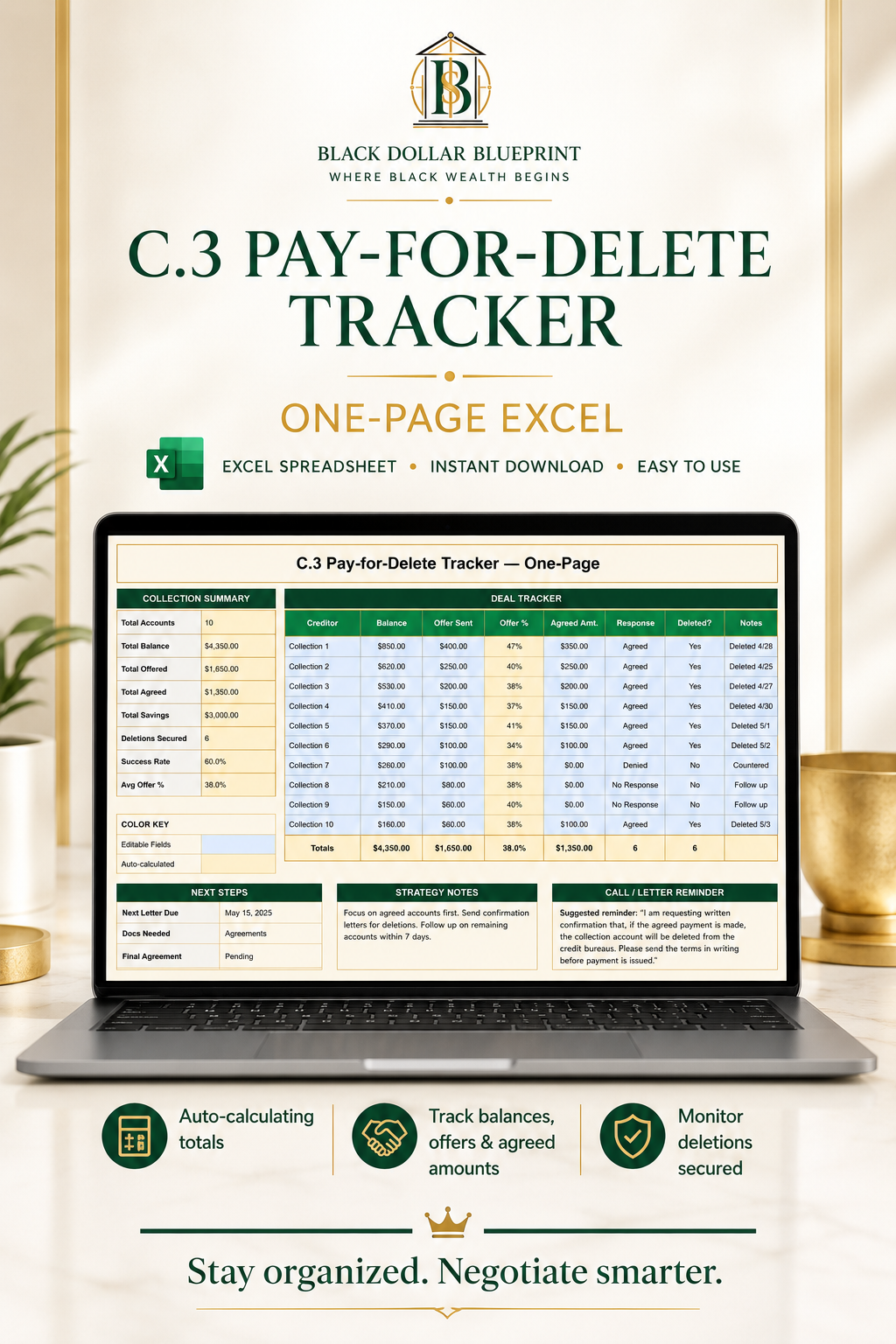 C.3 Pay-for-Delete Tracker — Excel Worksheet