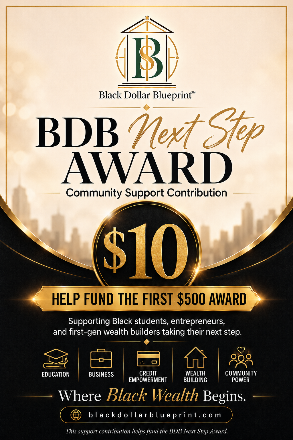 BDB Next Step Award Support Contribution - $10