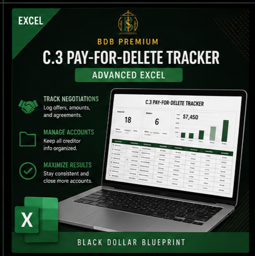 C.3 Pay-for-Delete Tracker (Advanced Excel) – BDB Premium