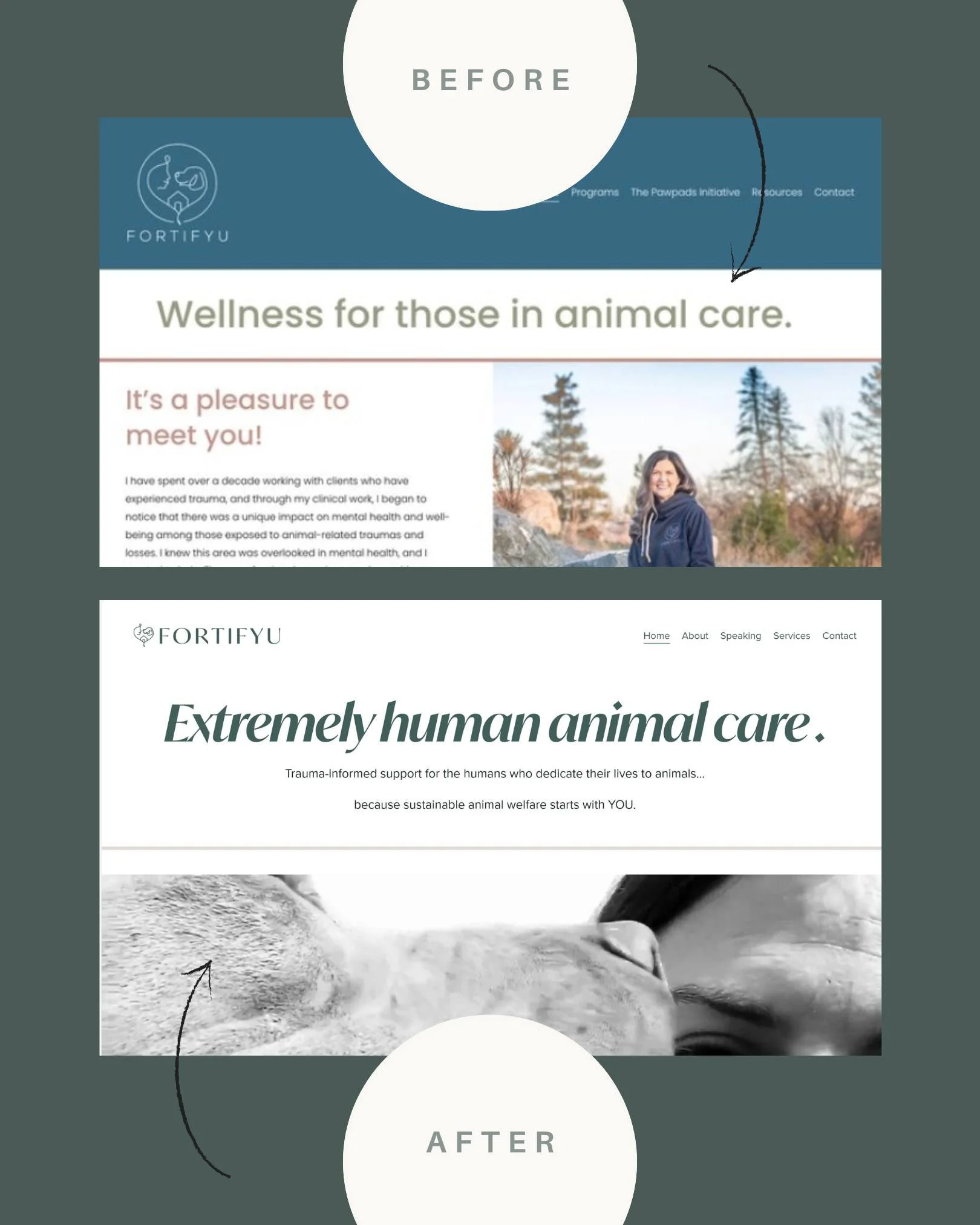 Did you catch my new website reveal reel on Tuesday or check out the new site yet? 

Now the moment of truth: 

Which do you prefer? The before or after?
Let me know in the comments! 

P.S. Yes, I designed the new website myself. If you like what you